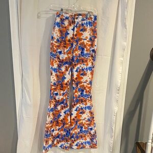 JC JQ Jeans Colorful Tie-Dye Flare Women Jeans